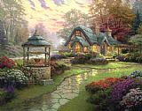 Thomas Kinkade Famous Paintings - Make a Wish Cottage